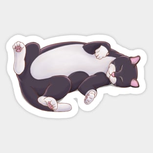 Sleepy Kitty (Tuxedo) Sticker